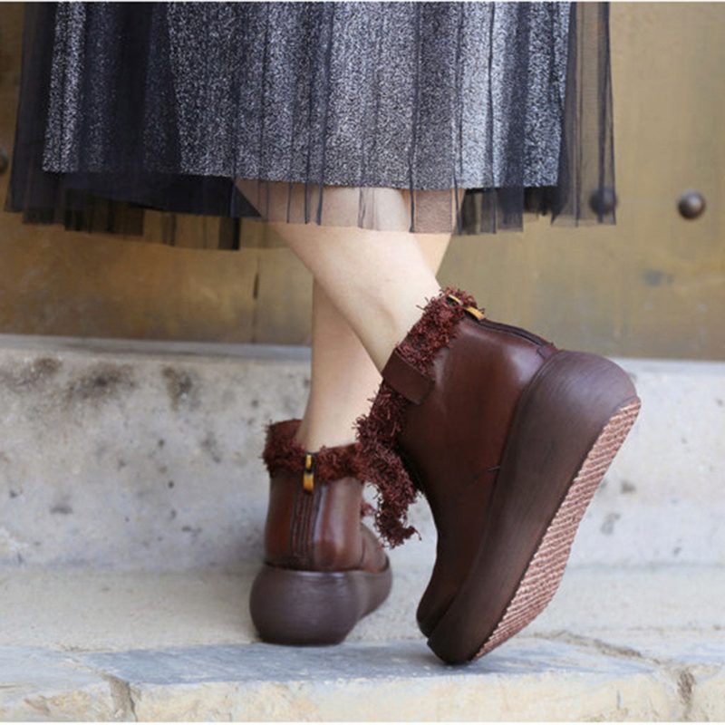 Wedge Waterdichte Retro Dameslaarzen | Cadeau Schoenen