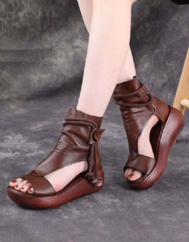 Zomersandalen Met Veters Aan De Enkel En Veters