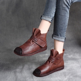 Casual Retro Lederen Handgemaakte Korte Laarzen | Cadeau Schoenen