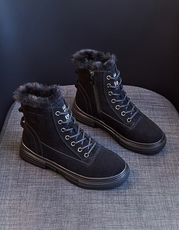 Dikke Flush Liner Winter Suède Snowboots