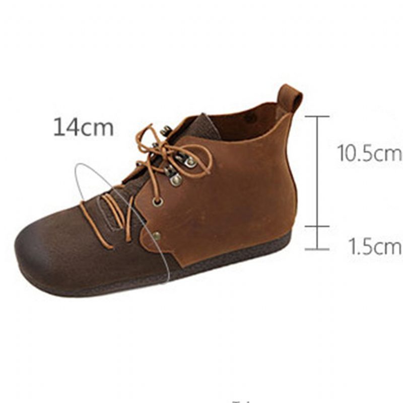 Herfst Retro Leren Casual Korte Laarzen | Cadeau Schoenen