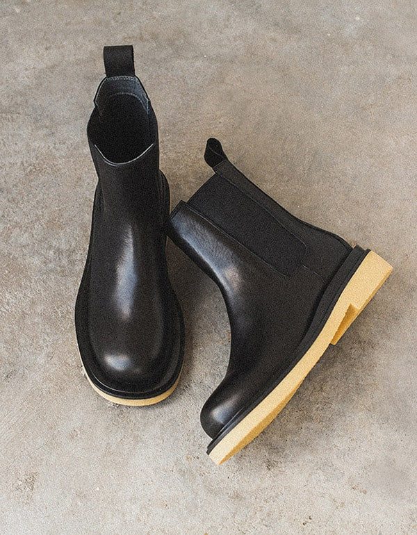 Herfst Winter Britse Stijl Chelsea Boots Zwart