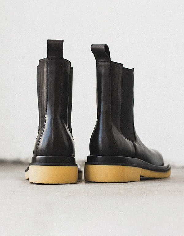 Herfst Winter Britse Stijl Chelsea Boots Zwart