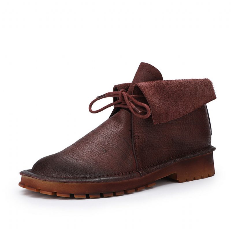 Herfst Winter Korte Laarzen Leer Retro Zachte Bodem | Cadeau Schoenen