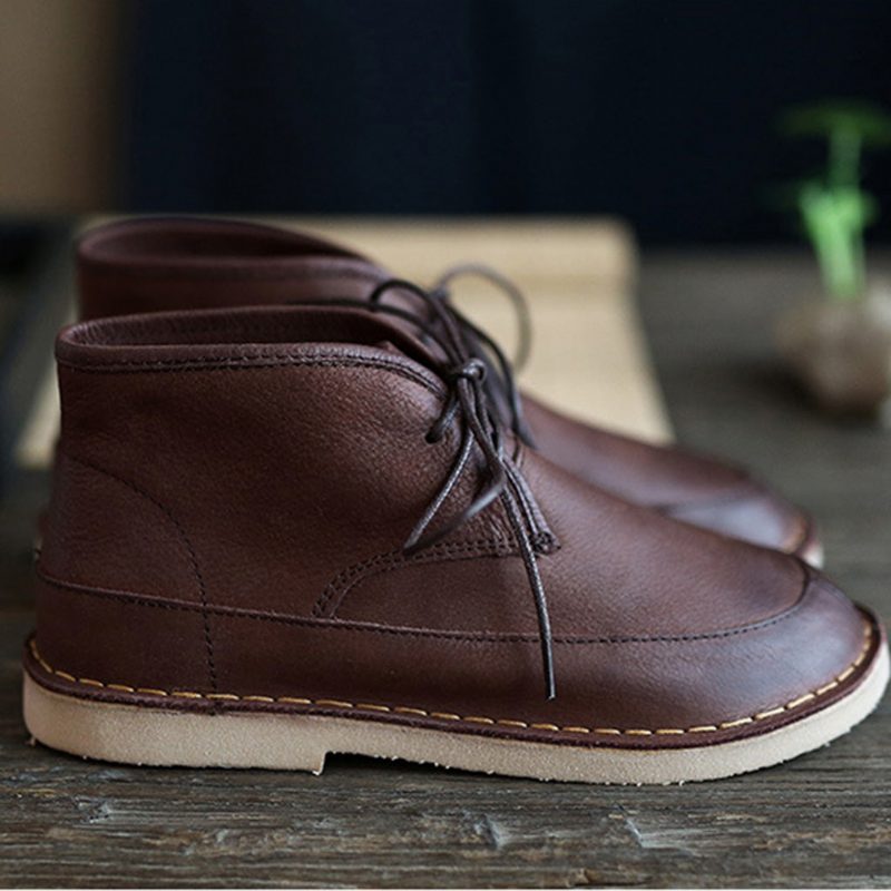 Herfst Winter Leren Retro Korte Laarzen | Cadeau Schoenen