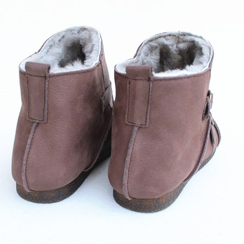 Pure Lederen Retro Winterlaarzen | Cadeau Schoenen | 35-41