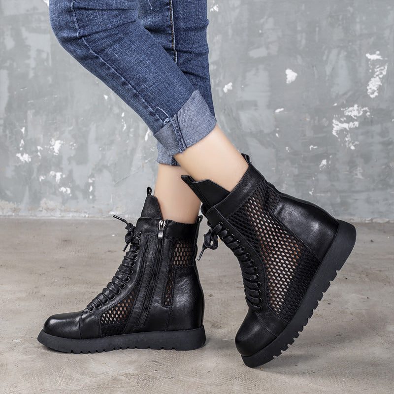 Wedge Hollow Boots Zwart