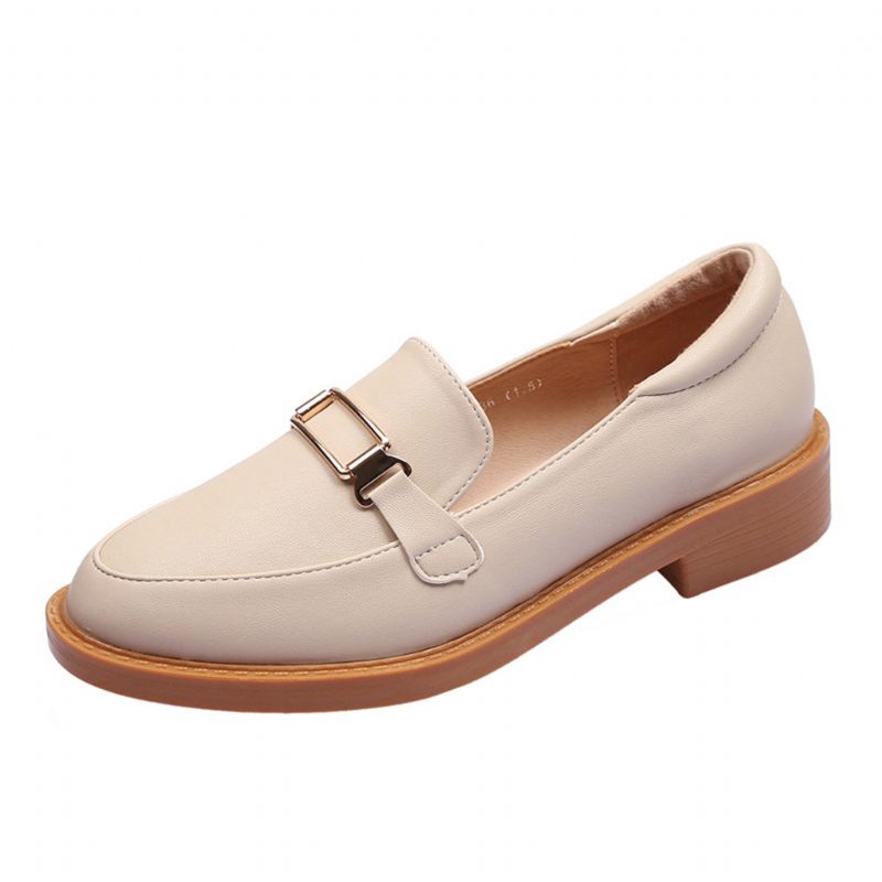 Casual Platte Leren Loafers Voor Dames