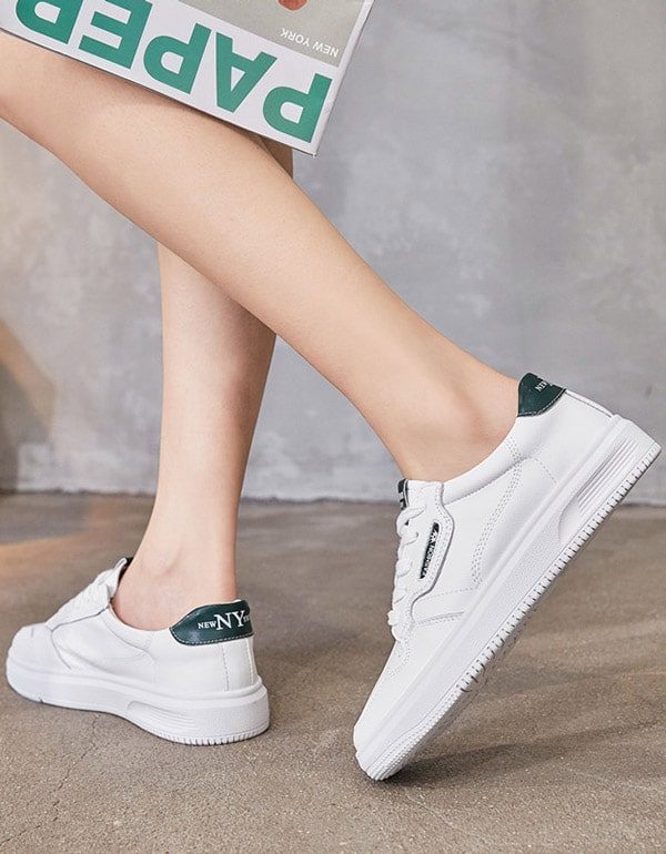 Casual Witte Leren Damessneakers