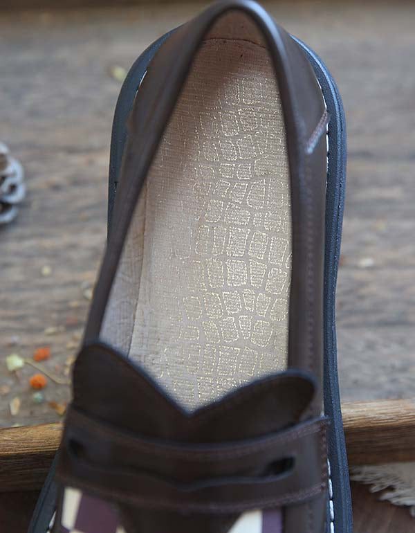 Comfortabele Loafers Met Brede Kop Vooraan