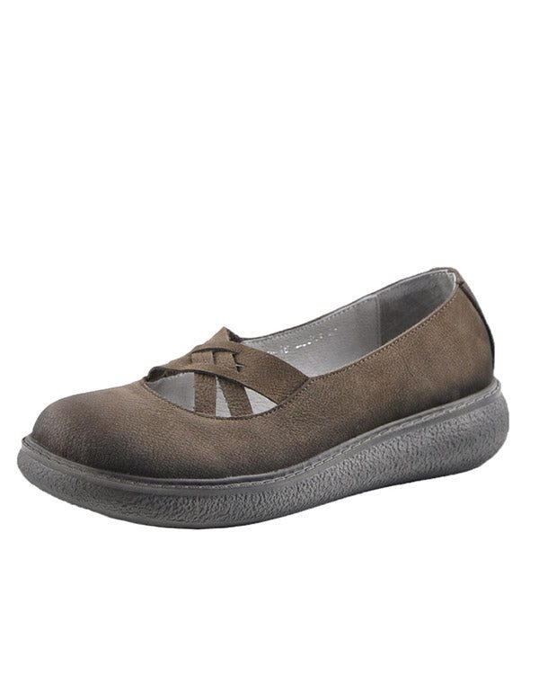 Comfortabele Loafers Met Gekruiste Bandjes