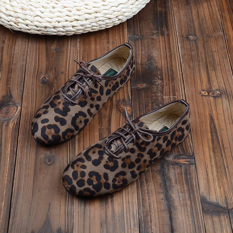 Dames Casual Flat Leopard Schoenen