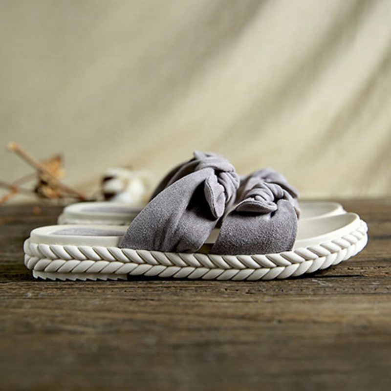 Handgemaakte Lederen Damespantoffels Sandalen | Cadeau Schoenen