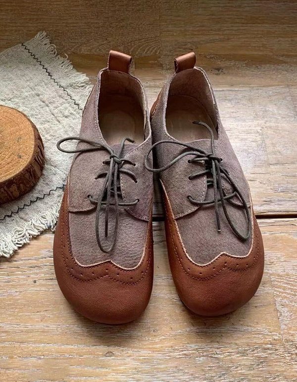 Handgemaakte Retro Platte Schoenen Voor Dames In Oxford-stijl