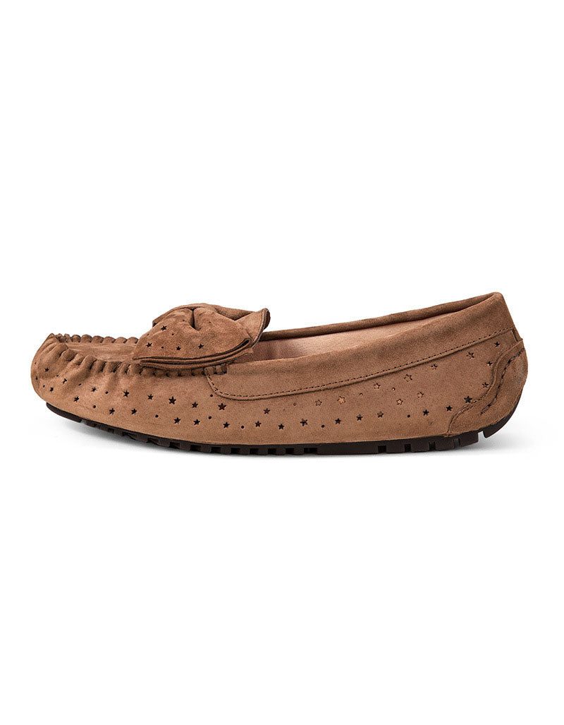 Handgemaakte Retro Suède Holle Loafers Voor Dames