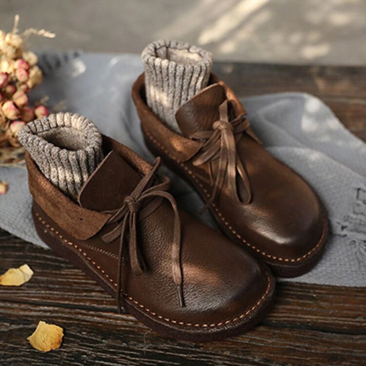 Herfst Retro Comfortabele Handgemaakte Platte Schoenen | Geschenkschoenen