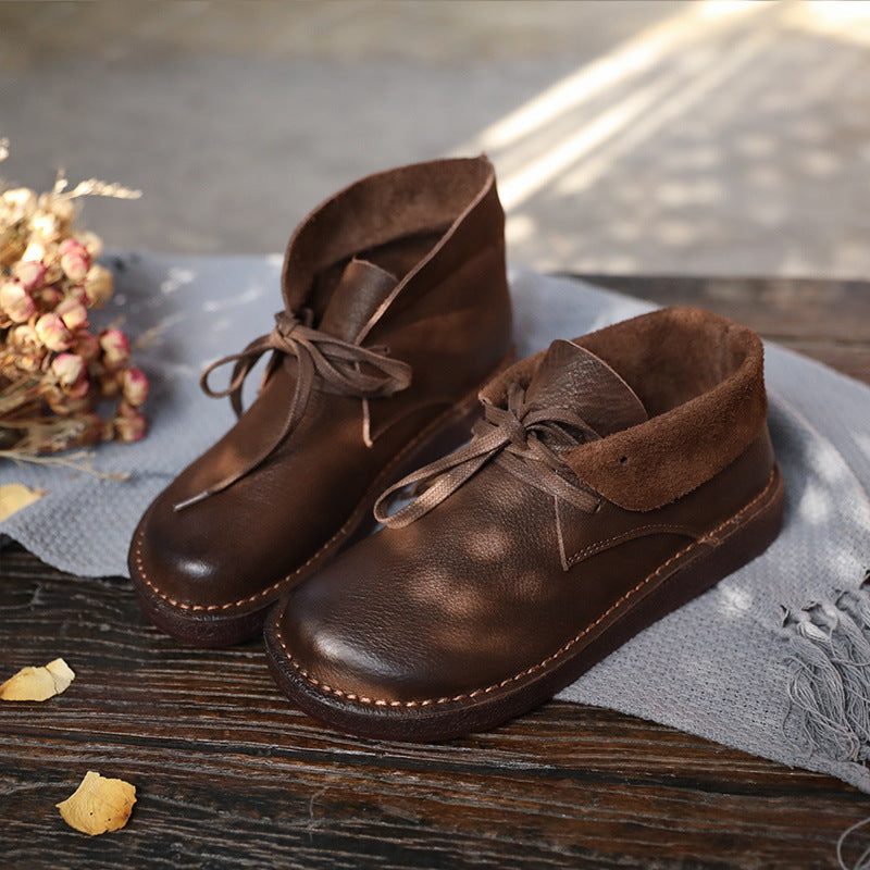 Herfst Retro Comfortabele Handgemaakte Platte Schoenen | Geschenkschoenen