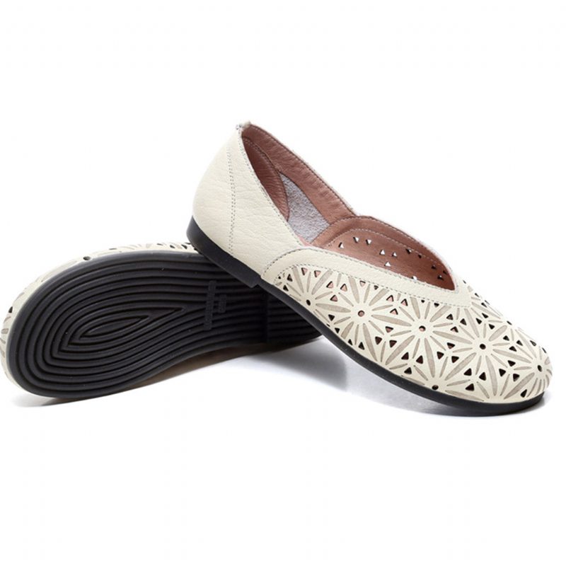 Holle Handgemaakte Dames Retro Platte Schoenen