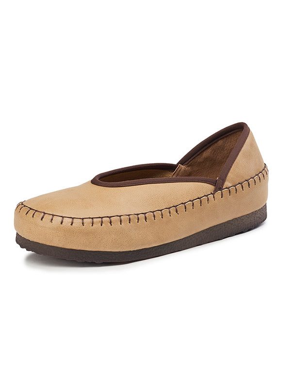 Lente Zomer Retro Leren Platte Schoenen Loafers