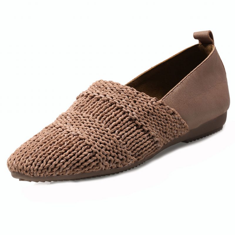 Leren Casual Platte Zachte Bodem Mode Damesschoenen | Cadeau Schoenen