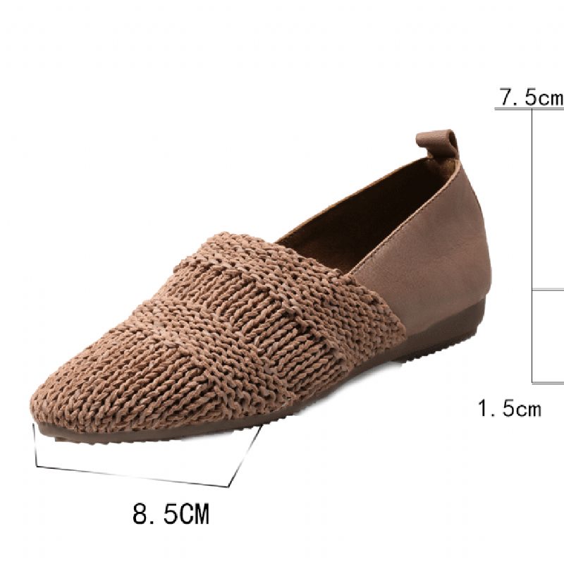 Leren Casual Platte Zachte Bodem Mode Damesschoenen | Cadeau Schoenen