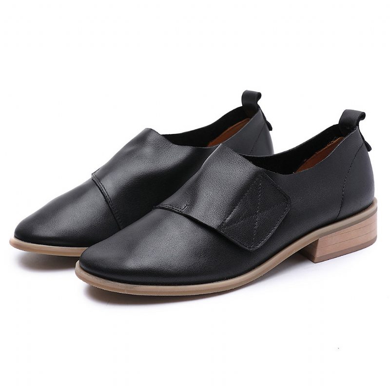 Leren Retro Casual Platte Schoenen In Britse Stijl | Cadeau Schoenen