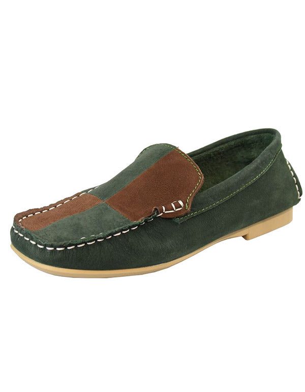 Platte Handgemaakte Leren Loafers