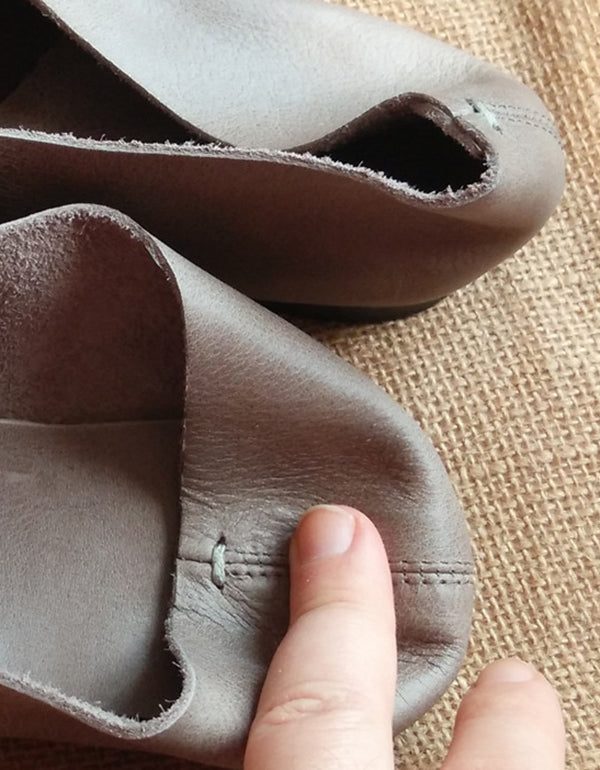 Retro Comfortabele Lederen Handgemaakte Platte Schoenen 35-41