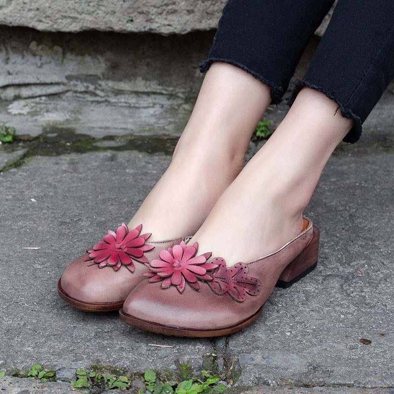 Zomer Retro Bloem Pantoffels | Cadeau Schoenen