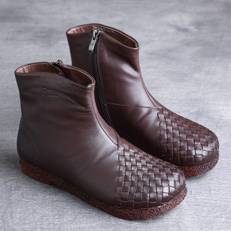 Herfst Winter Retro Leren Dameslaarzen 35-42 | Cadeau Schoenen