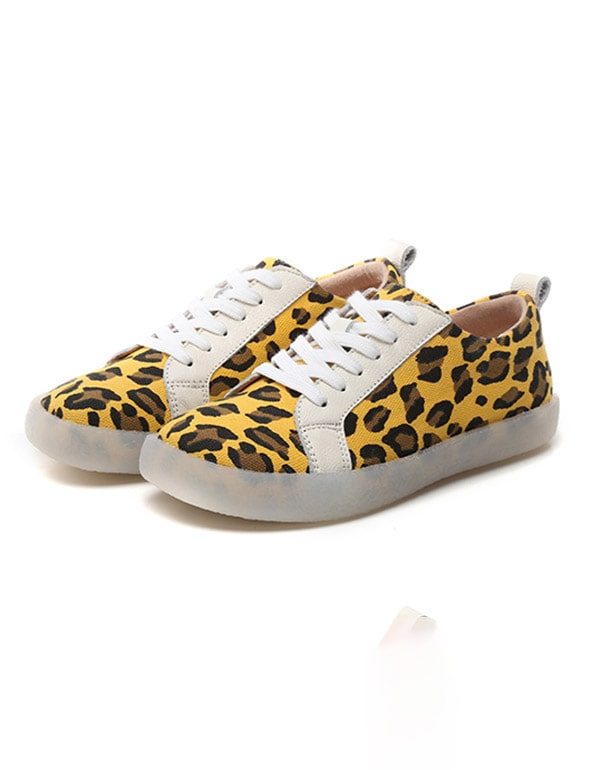 Casual Schoenen Voor Dames Met Luipaardprint