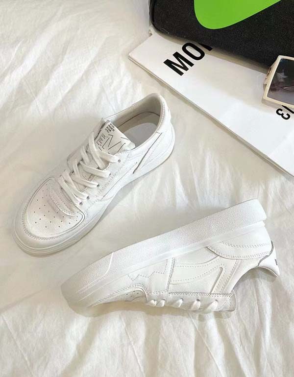 Casual Witte Leren Damessneakers