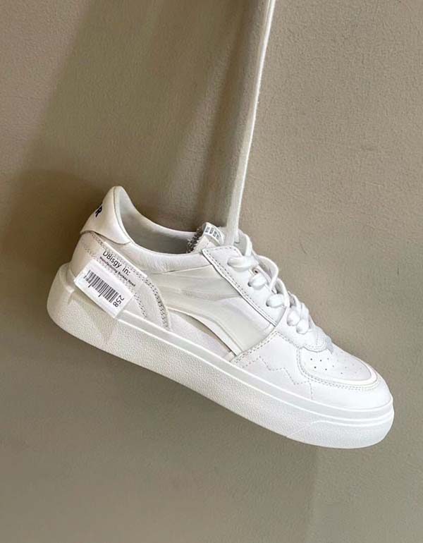 Casual Witte Leren Damessneakers