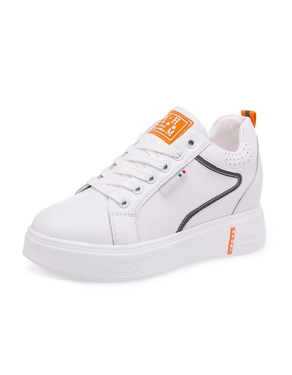 Casual Witte Leren Damessneakers