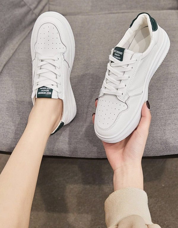 Casual Witte Leren Damessneakers