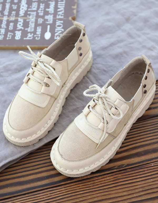 Lente Handgemaakte Zachte Platte Casual Sneakers