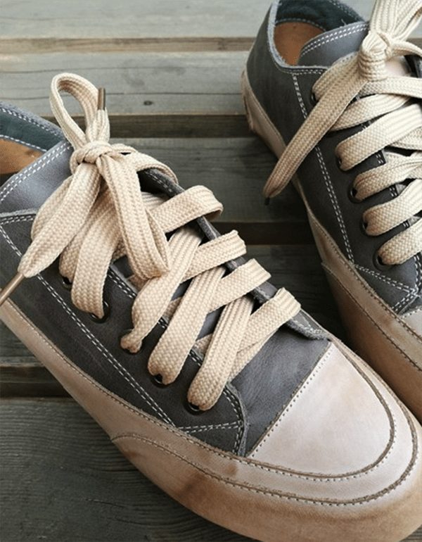 Leren Casual Platte Damesschoenen Met Veters