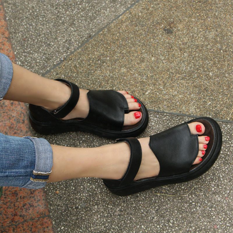 Dames Velcro Zomer Wedge Sandalen