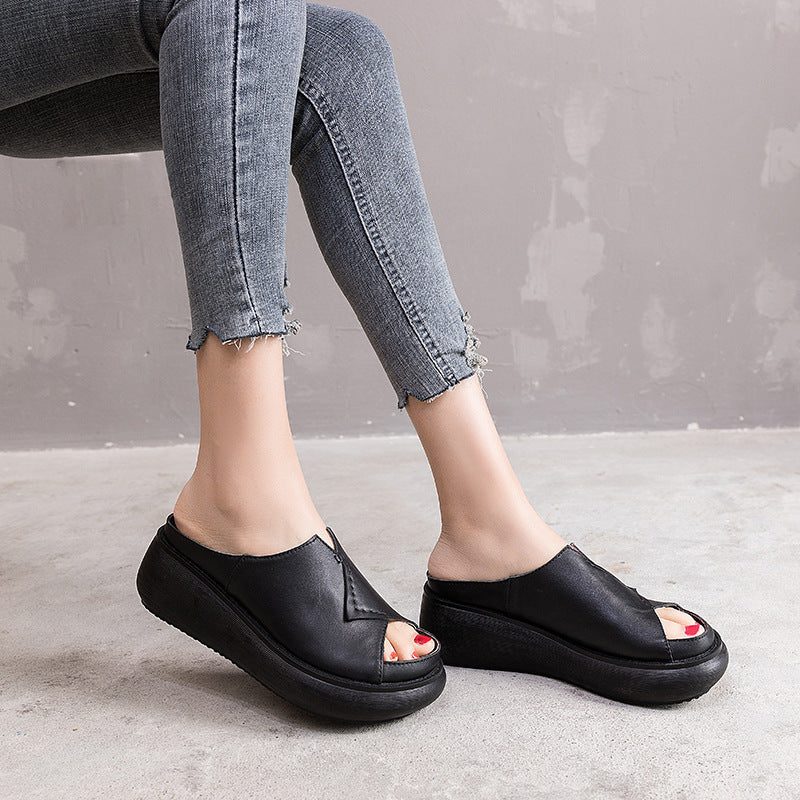 Dames Zomer Retro Handgemaakte Wedge Slippers