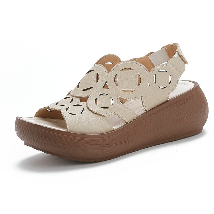 Fish Toe Hollow Wedge Dames Sandalen Slingback