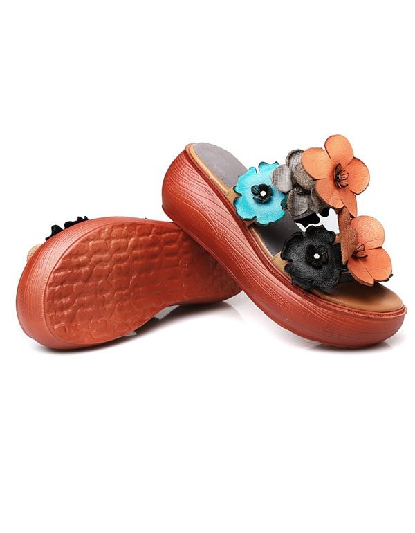 Handgemaakte Bohemen Bloem Zomer Slippers