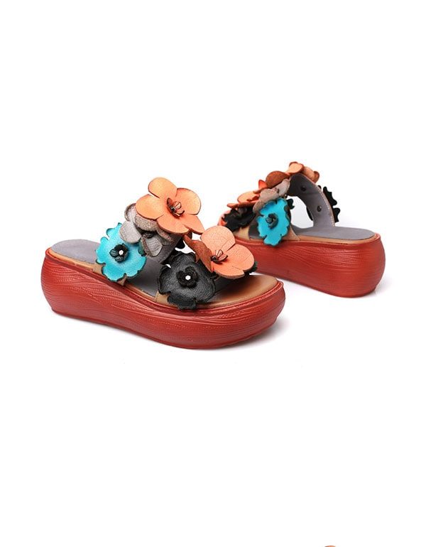 Handgemaakte Bohemen Bloem Zomer Slippers