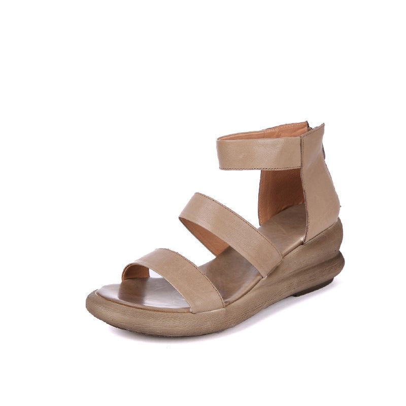 Romeinse Sandalen Met Zomersleehak