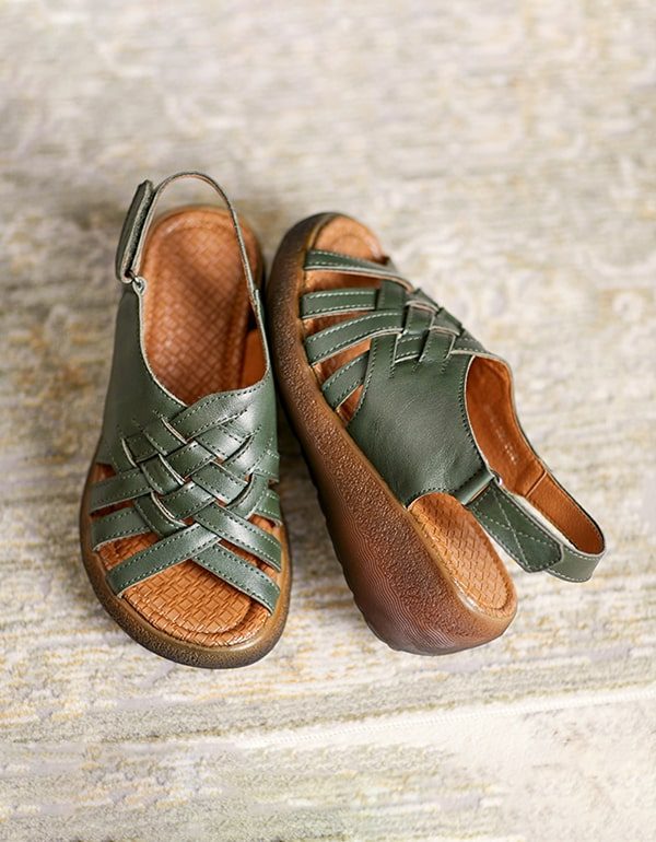 Slingback Sandalen Dames Groen