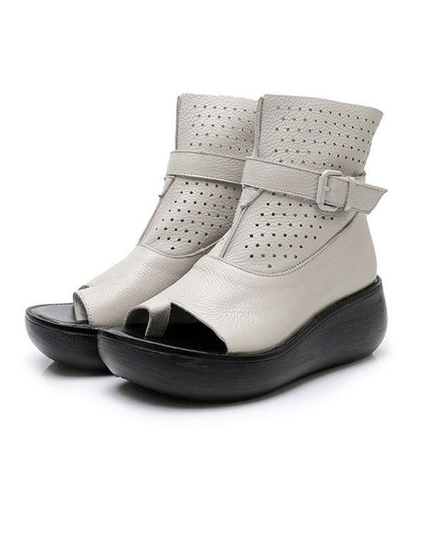 Slip Toe Platform Zomerlaarzen Sandalen