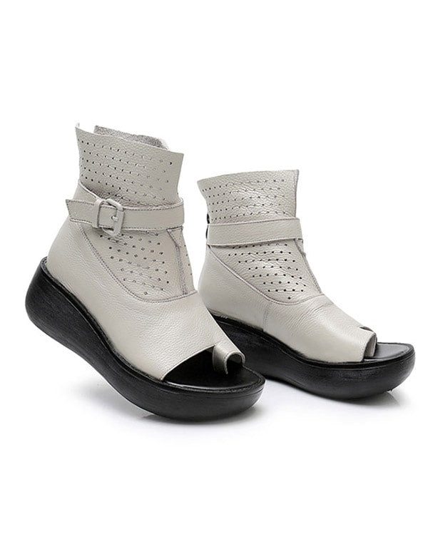 Slip Toe Platform Zomerlaarzen Sandalen