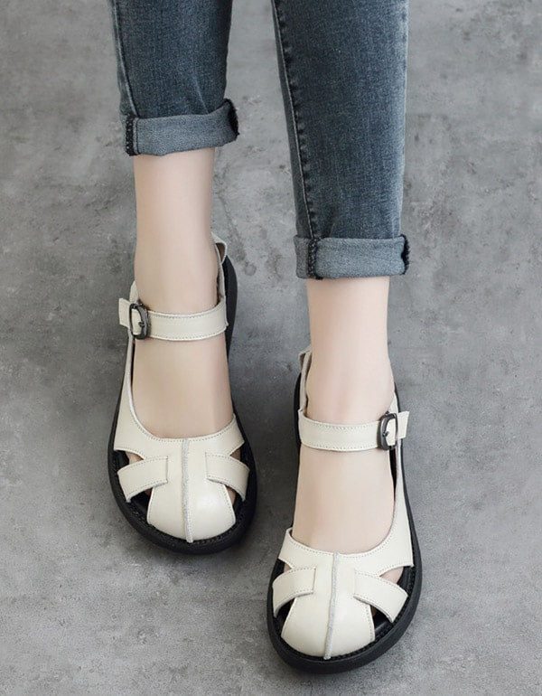 Wedge-sandalen Met Bandjes Voor Dames