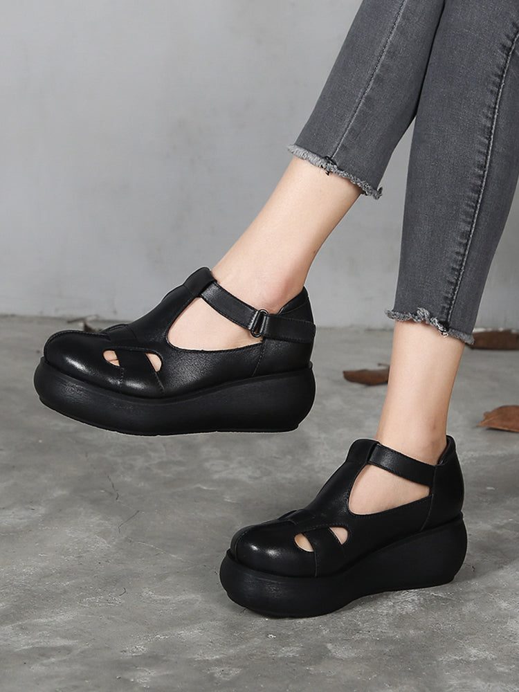 Zomer 2022 Handgemaakte Wedge Sandalen