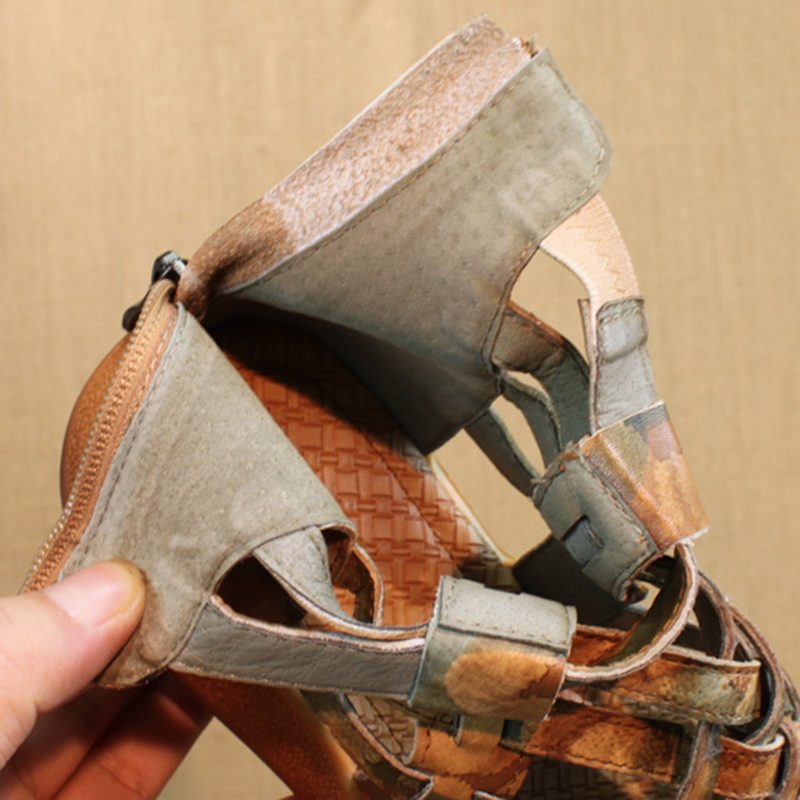 Zomer Vintage Wedge Woven Sandalen