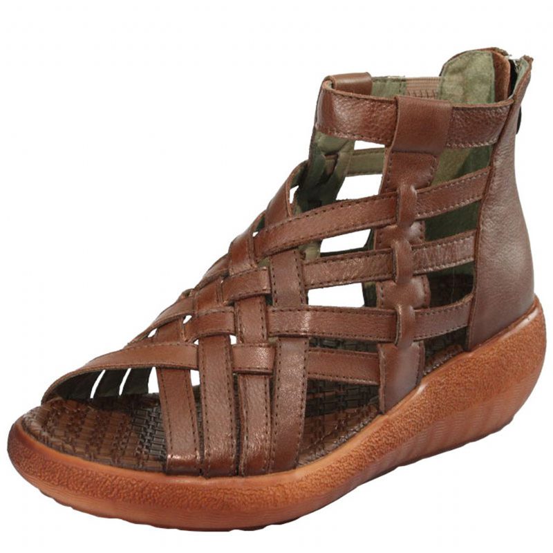 Zomer Vintage Wedge Woven Sandalen